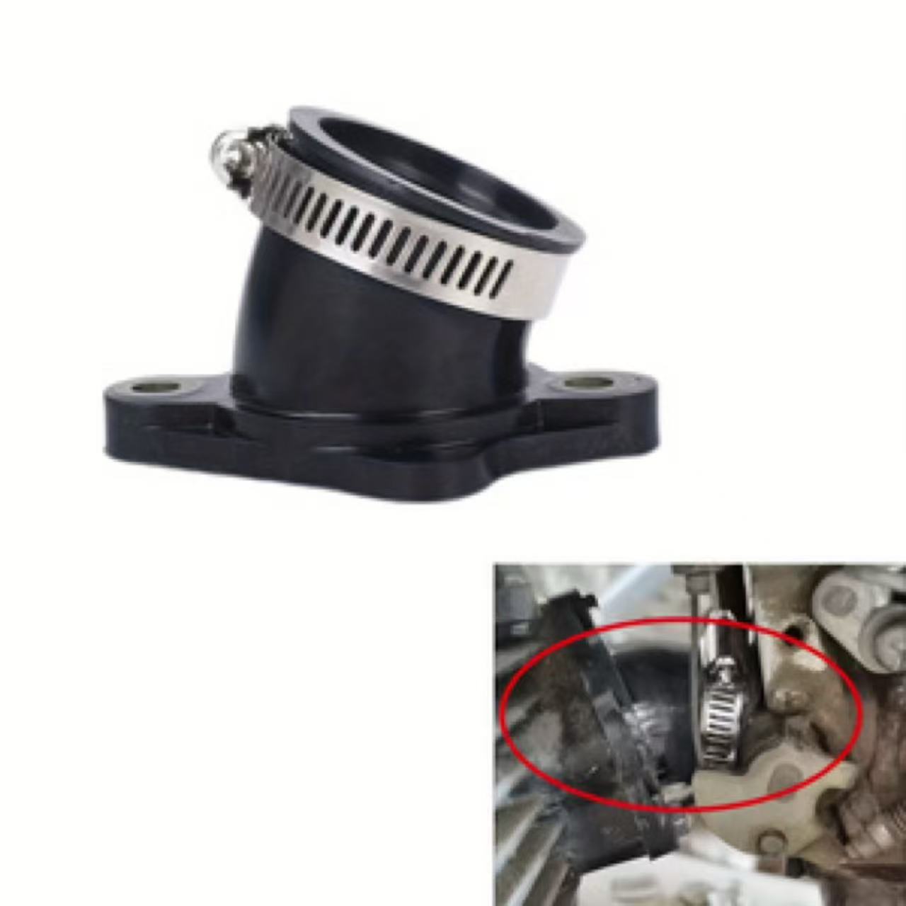 Engine Parts Motorcycle - Pipa Boot Manifold Intake Karburator 30MM