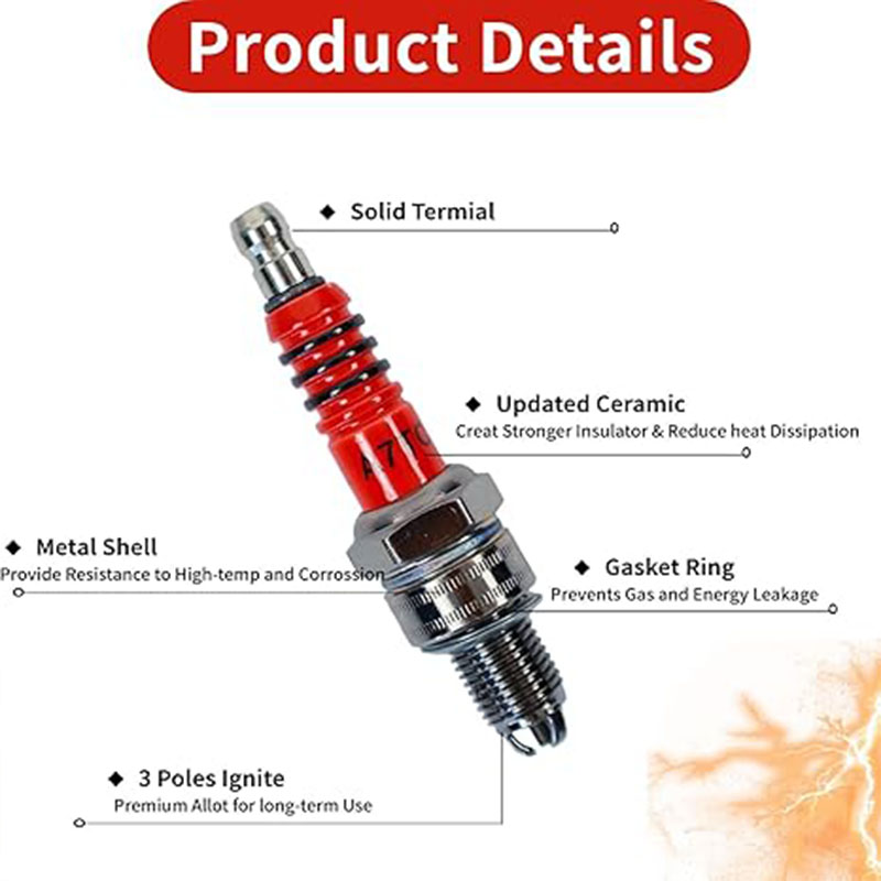 3 buah Busi 3 Elektroda A7TC,  - Motorcycle Spark Plug ulasan dan harga